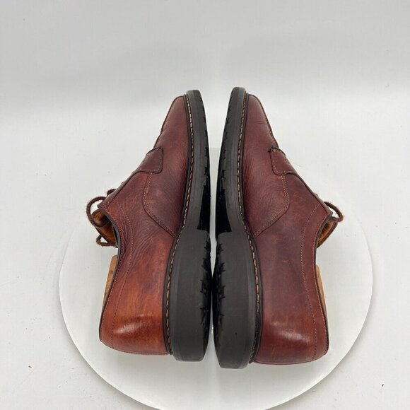 Allen Edmonds Mapleton Men Size 8.5D Brown Leather Bicycle Toe Derby Dress Shoes - Picture 8 of 14